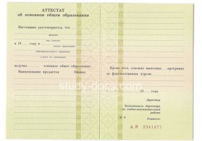 Аттестат за 9 класс 1995-2006 в Королёве
